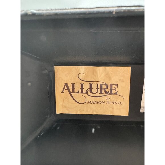 Allure Marion rouge House Vintage Style Embossed Green & Brown Vase tin READ - Picture 7 of 7